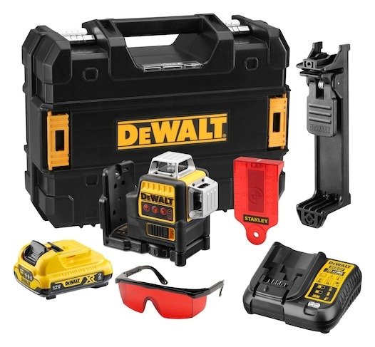 12V XR 3 x 360 Cross Line Red Laser - 1 X 2 Ah