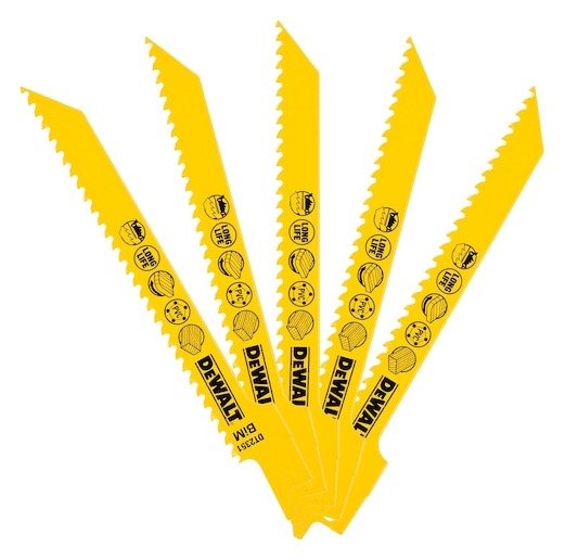 152mm 6 TPI (Wood) Bi-Metal Reciprocating Blade (5 Pk)