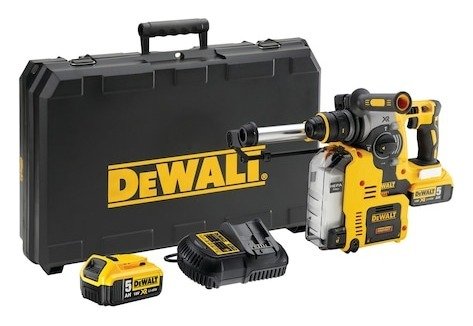 18V XR 24mm Brushless SDS Hammer Drill Integrated Extraction - 2 X 5 Ah