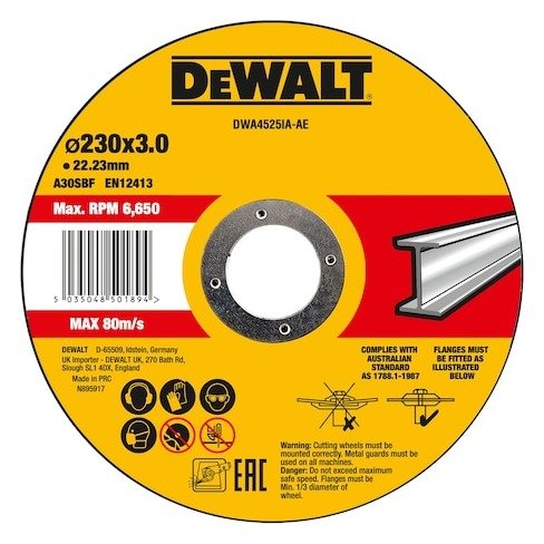 230mm x 3mm x 22.23mm Type 42 Metal Cutting Wheel