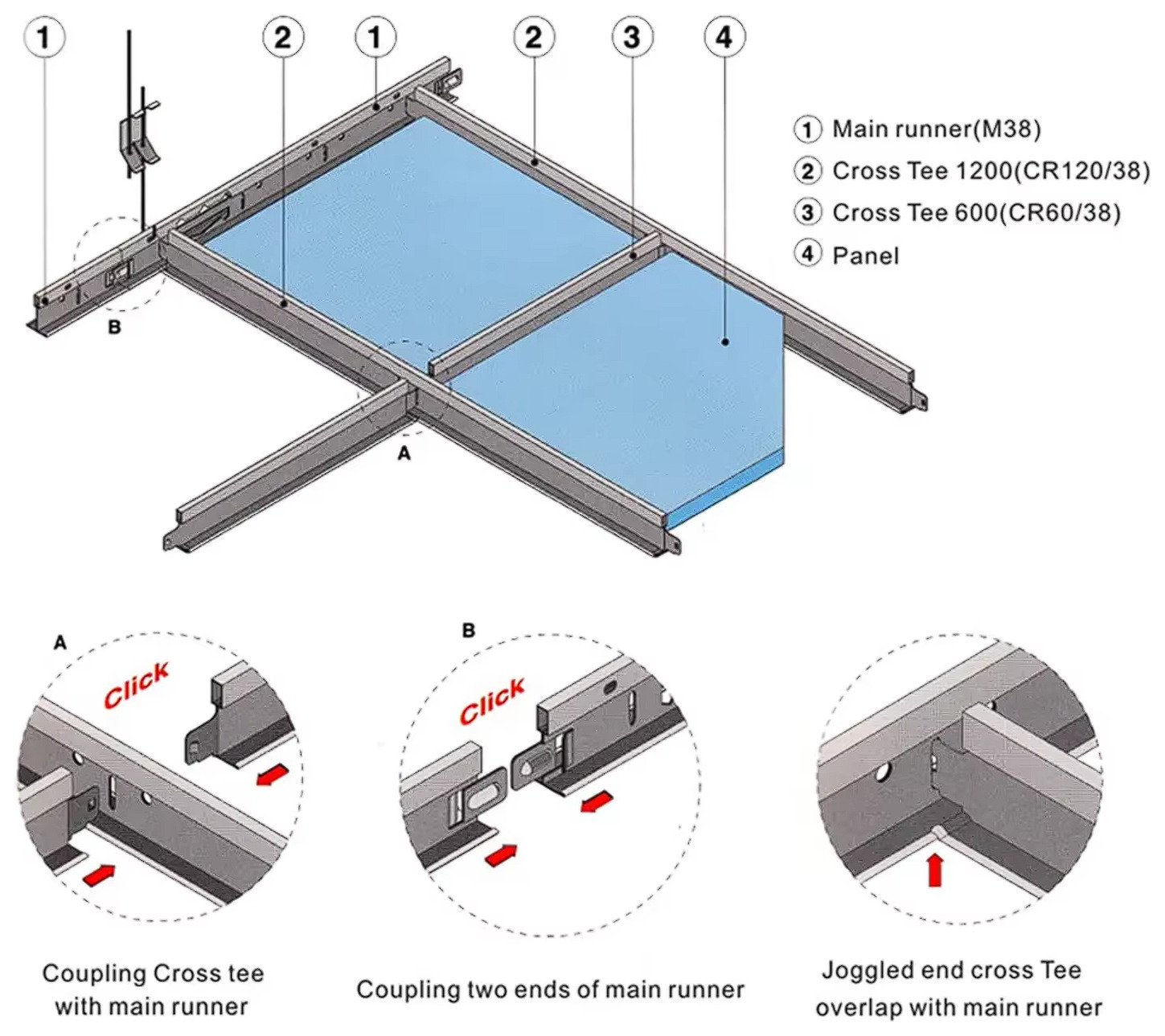 Ceiling Grid System T-Bar