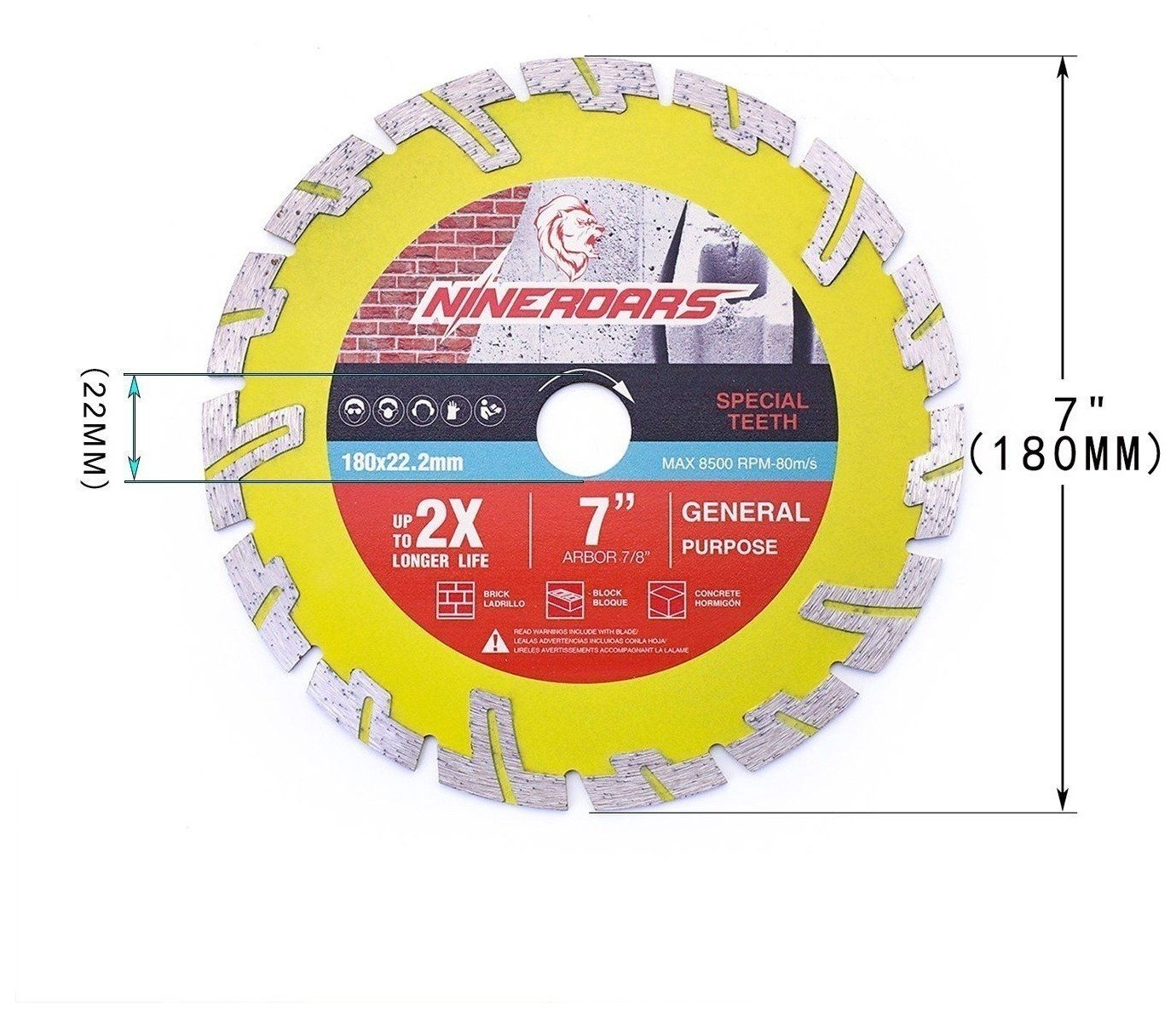 Diamond Cutting Disc 7in