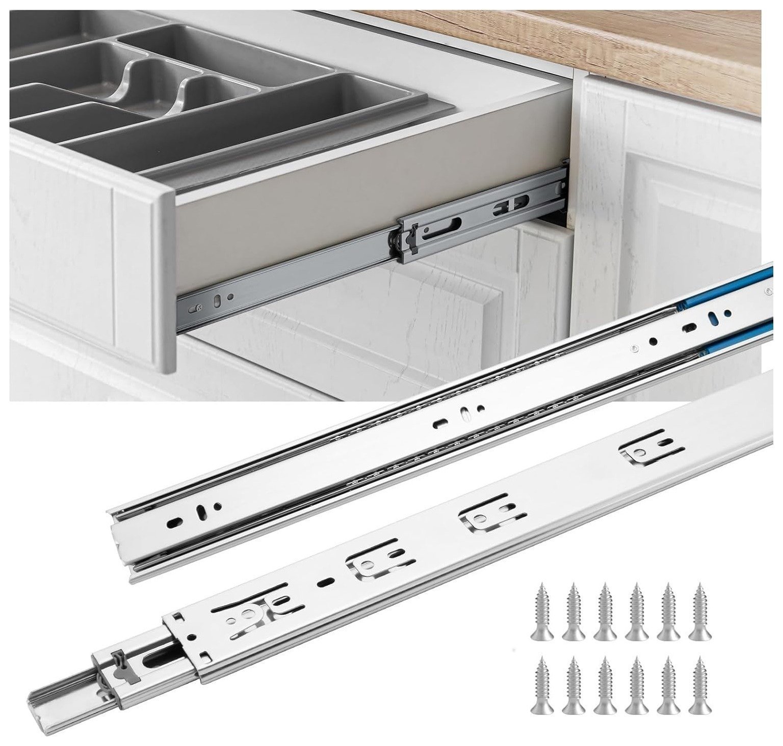 Drawer Slide Soft Close 18in