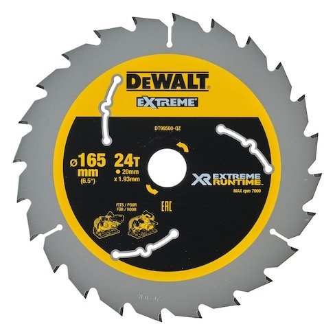 EXTREME RUNTIME 165mm x 20mm 24T Circular Saw Blade