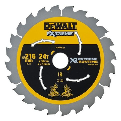 EXTREME RUNTIME 216mm x 30mm 24T Circular Saw Blade