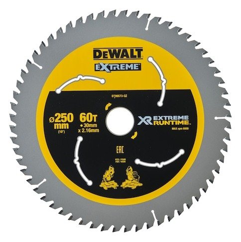 EXTREME RUNTIME 250mm x 30mm 60T Circular Saw Blade