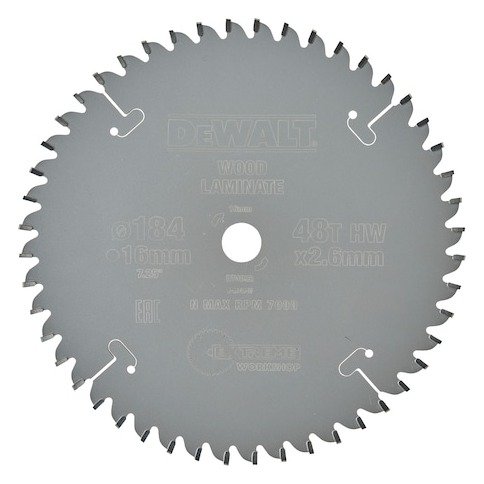 EXTREME WORKSHOP 184mm x 16mm 48T Circular Saw Blade