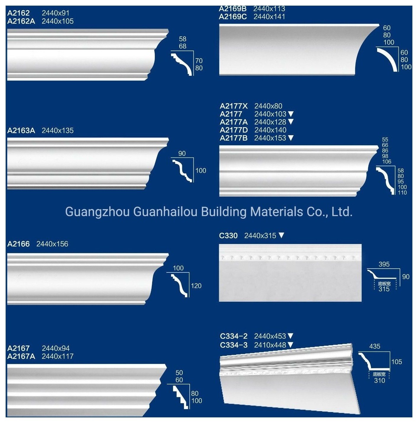 Gypsum Cornice 100mm