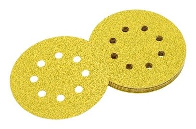ROS 125mm 60G Multi Purpose 6-Hole Sandpaper Disc (10 Pk)