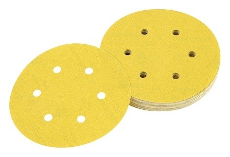 ROS 150mm 240G 6-Hole Multi Purpose Sandpaper Disc (10 Pk)