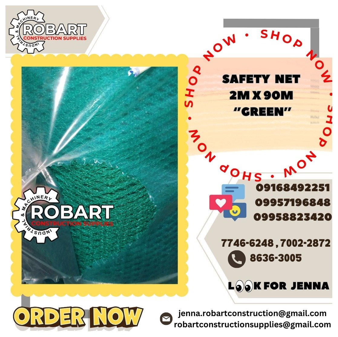 Safety Net Green 2m Width
